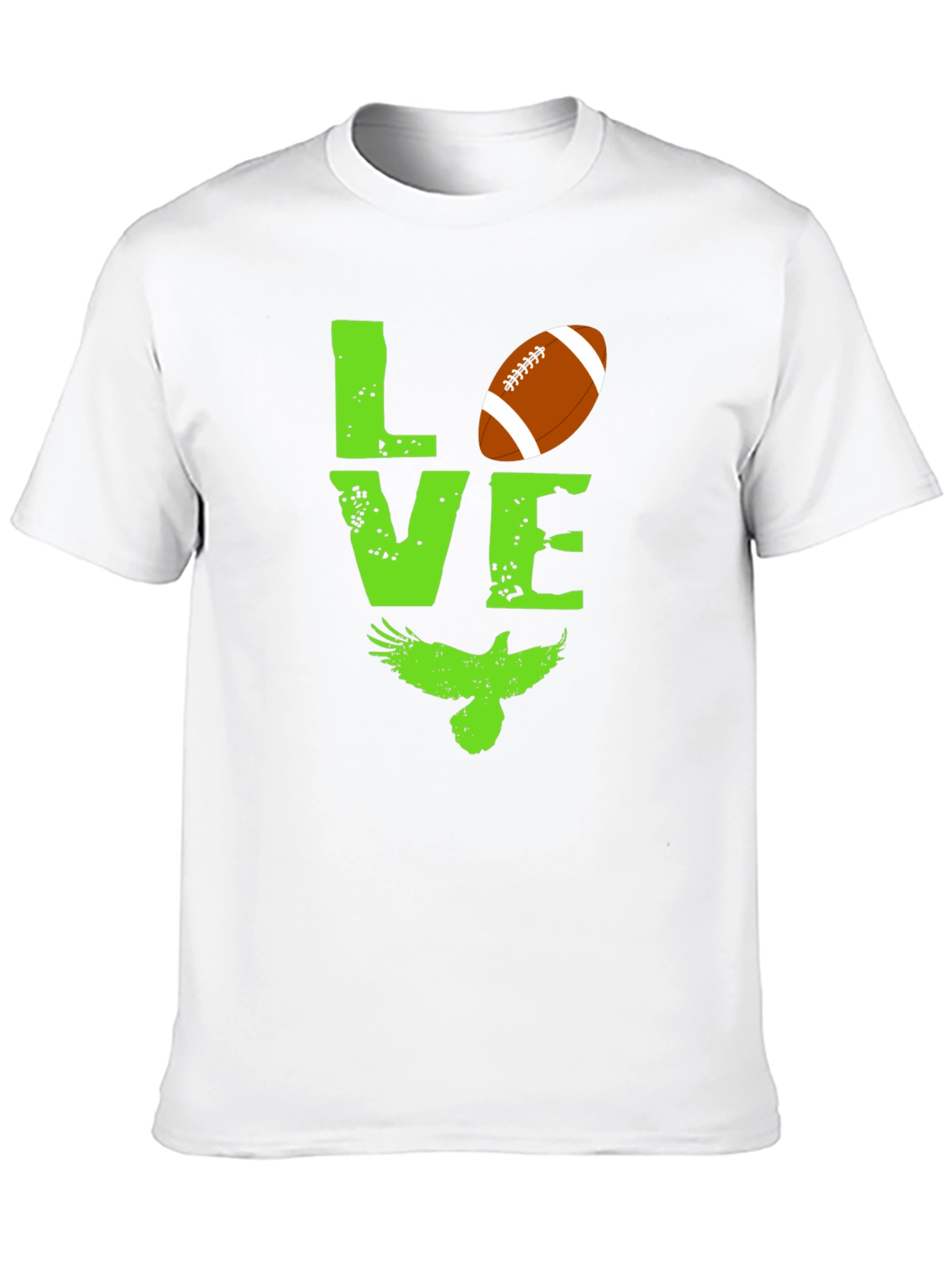 Love Football and Eagles Graphic T-Shirt
