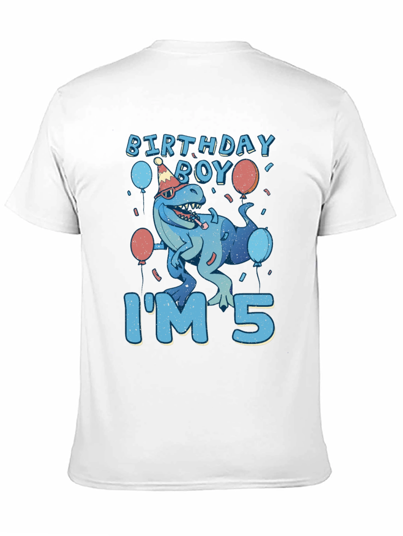 Birthday Boy Dinosaur T-Shirt - Im 5!