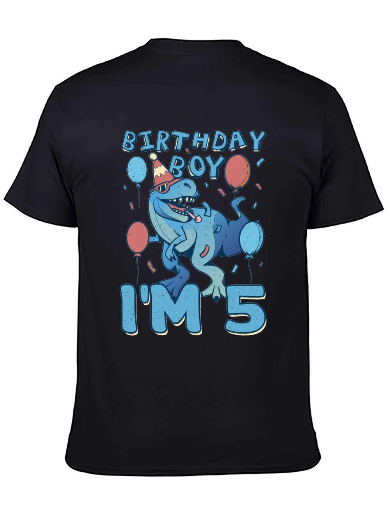 Birthday Boy Dinosaur T-Shirt - Im 5!