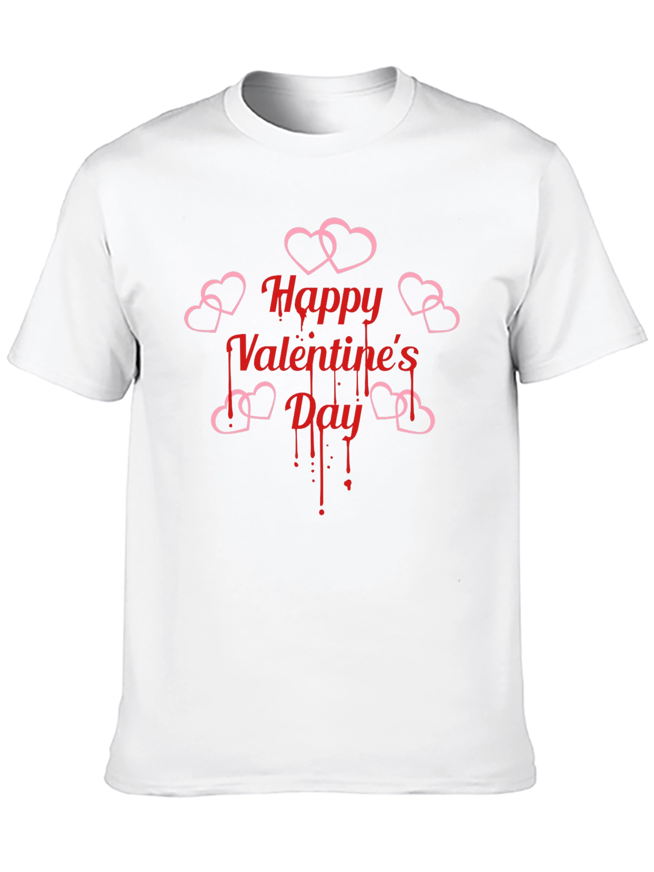 Happy Valentines Day Bleeding Heart Graphic T-Shirt