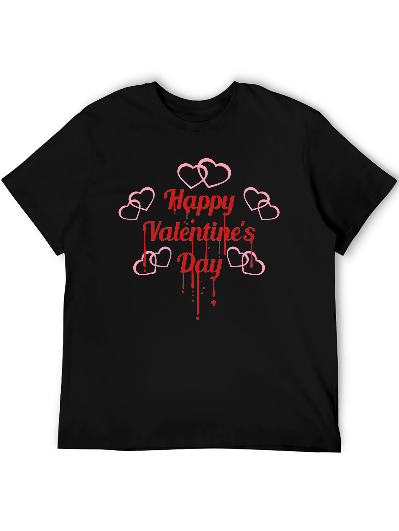 Happy Valentines Day Bleeding Heart Graphic T-Shirt