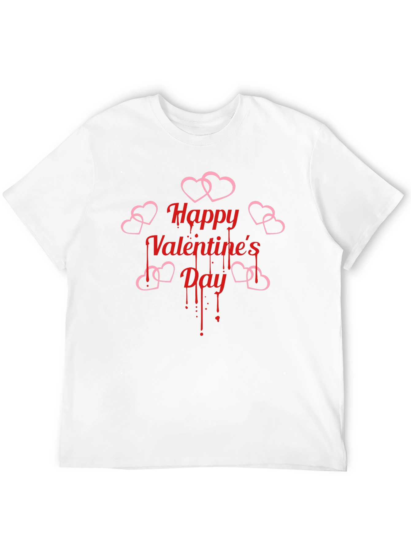 Happy Valentines Day Bleeding Heart Graphic T-Shirt