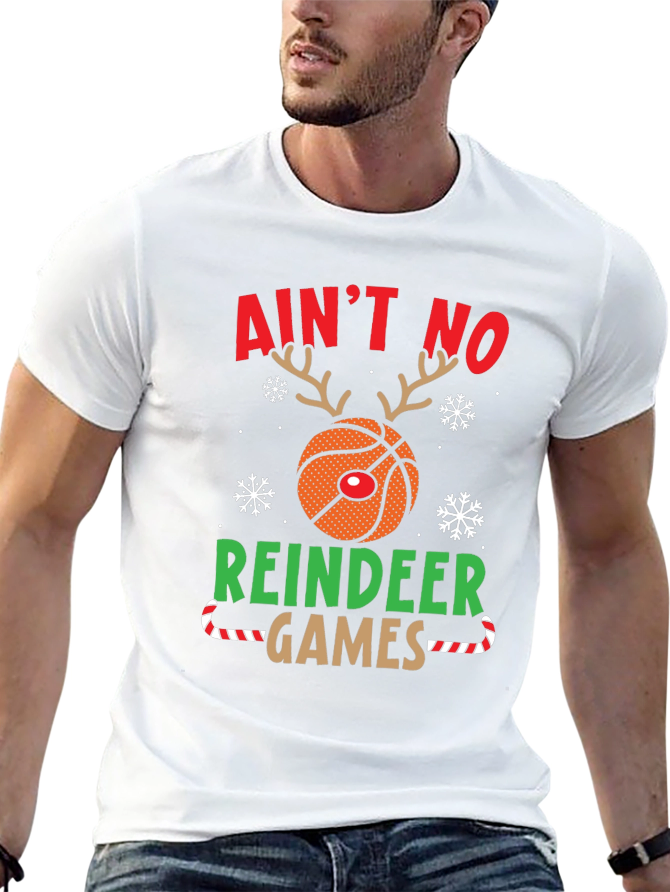 Aint No Reindeer Games Basketball Christmas T-Shirt