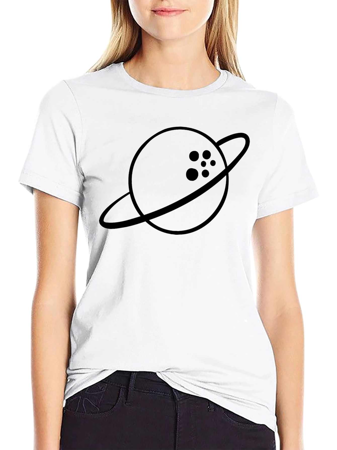 Bowling Ball Planet Graphic Tee - Black
