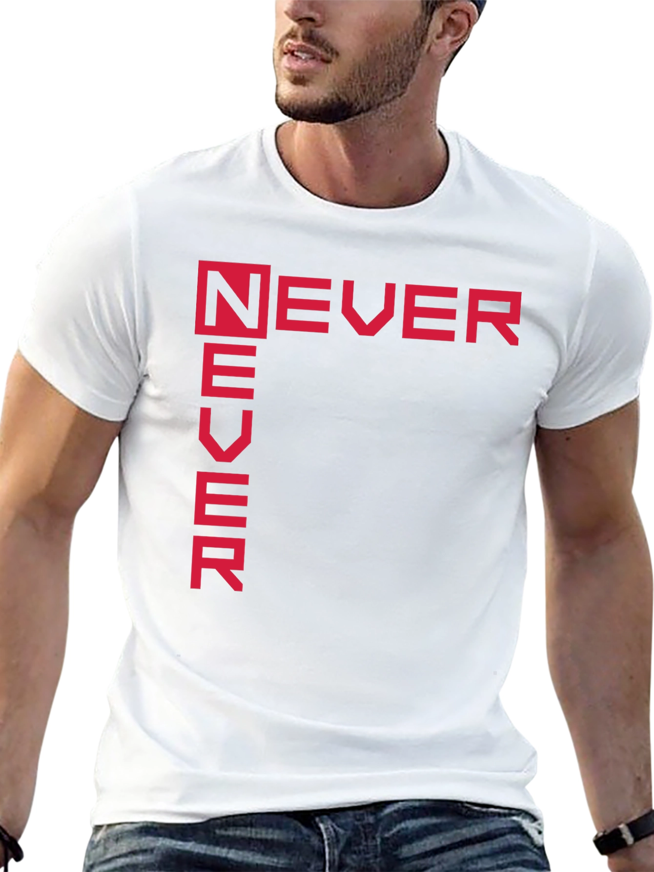 Never Never Black Graphic Tee Shirt