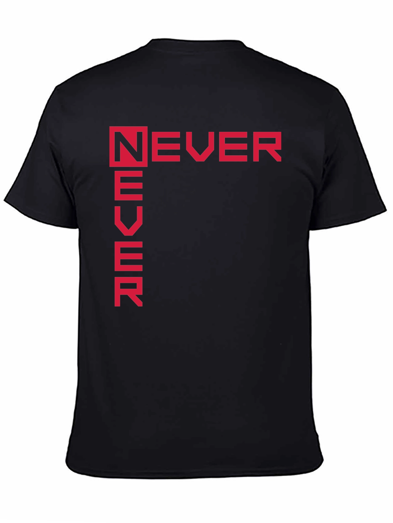 Never Never Black Graphic Tee Shirt