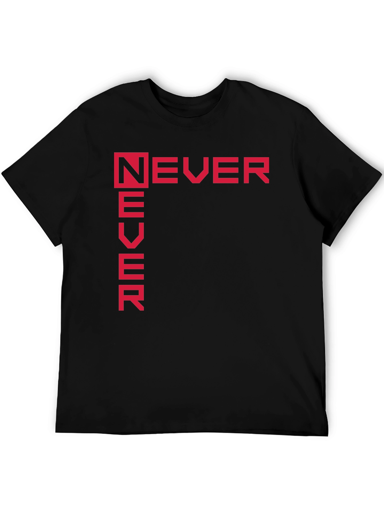 Never Never Black Graphic Tee Shirt