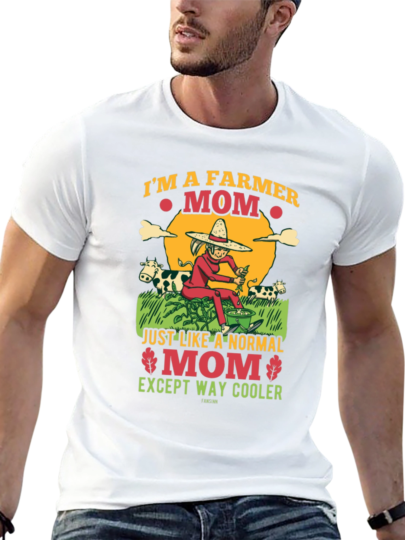 Farmer Mom Graphic Tee - Cool Mothers Day Gift