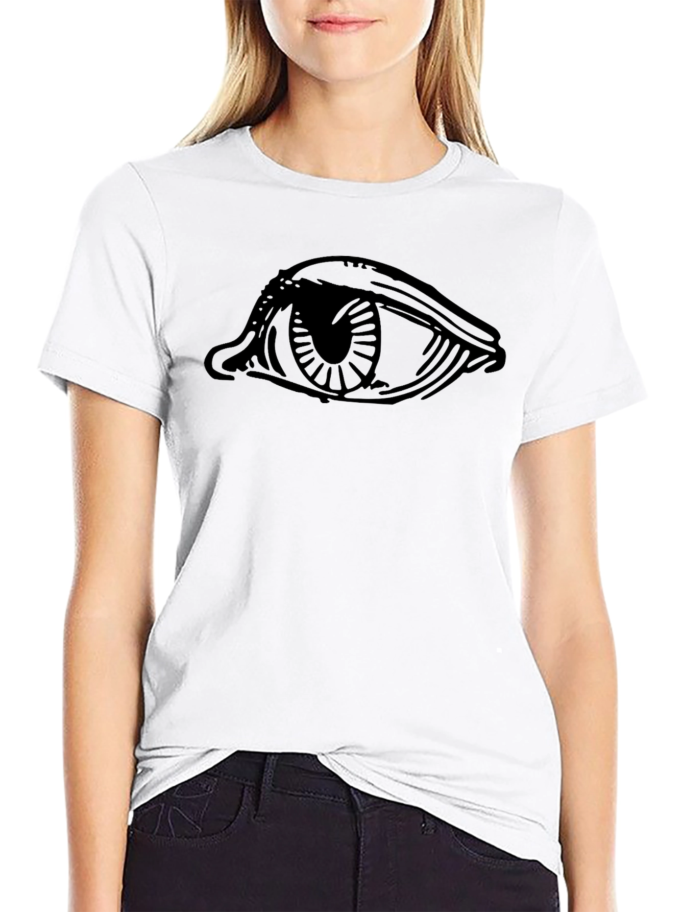 Eye Graphic Black T-Shirt - Modern Casual Tee
