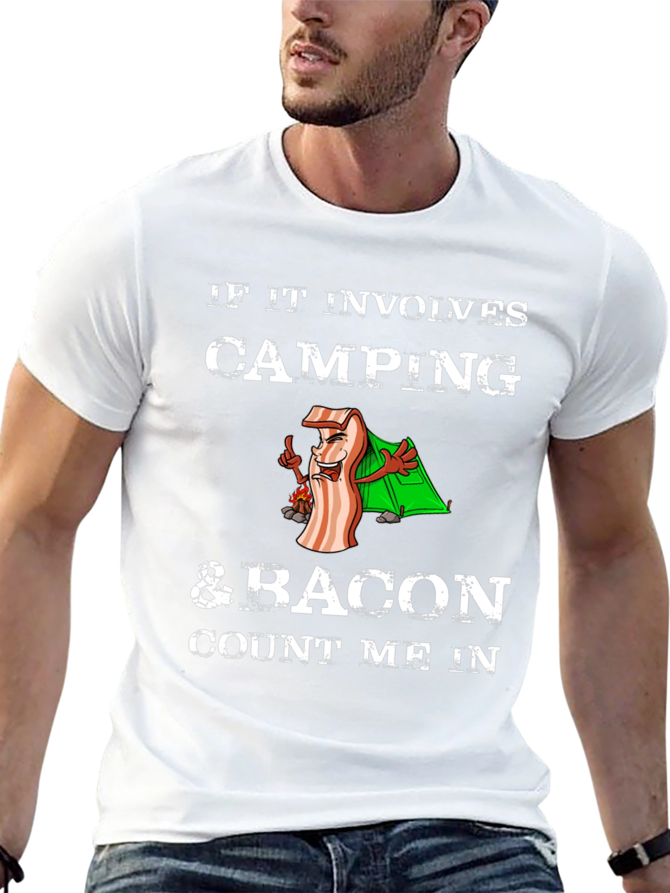 Camping & Bacon T-Shirt - Count Me In