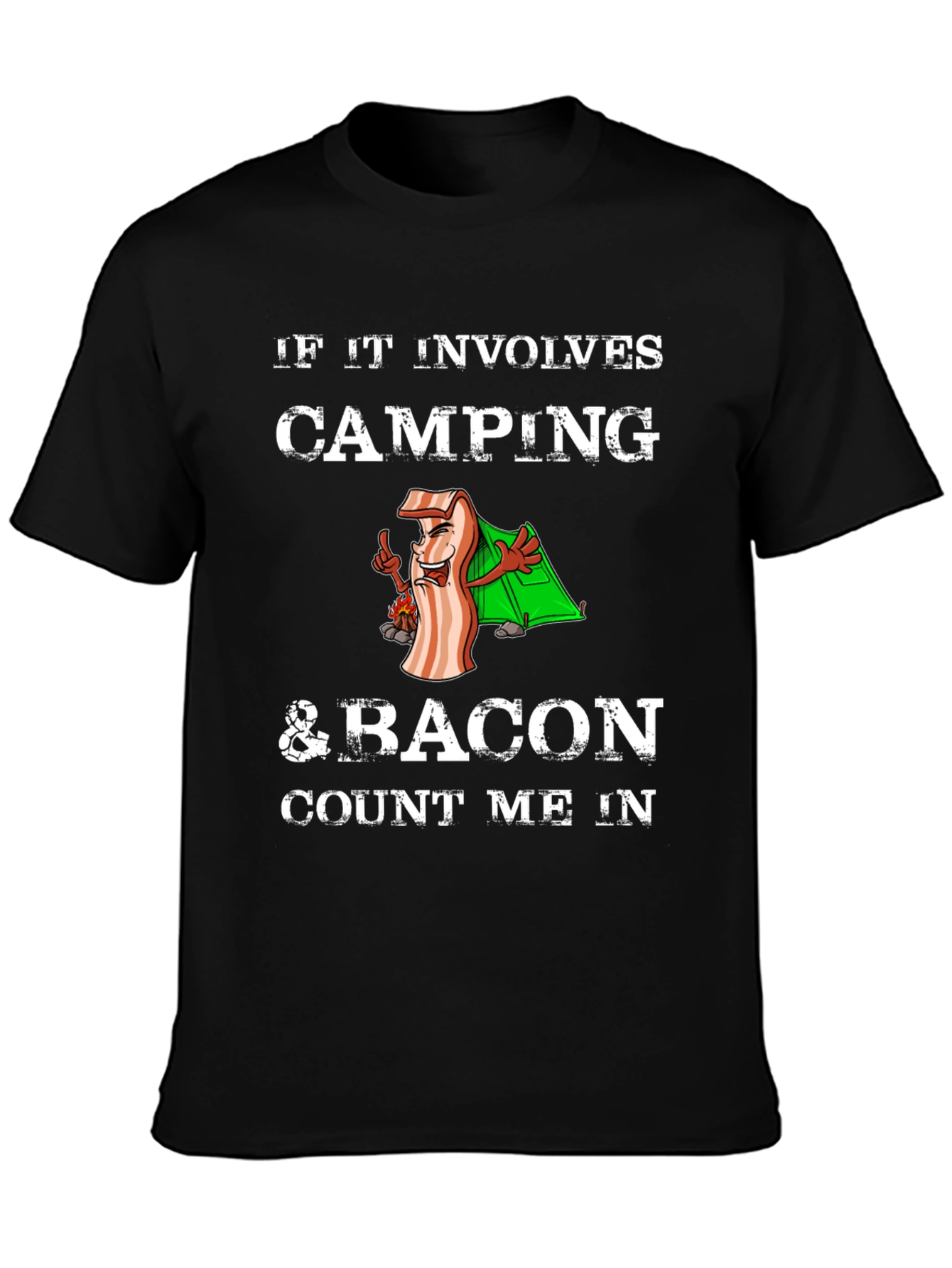 Camping & Bacon T-Shirt - Count Me In