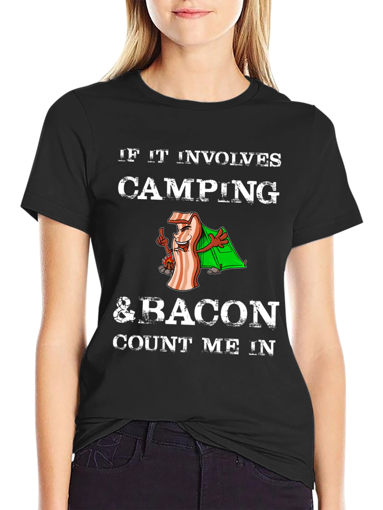 Camping & Bacon T-Shirt - Count Me In