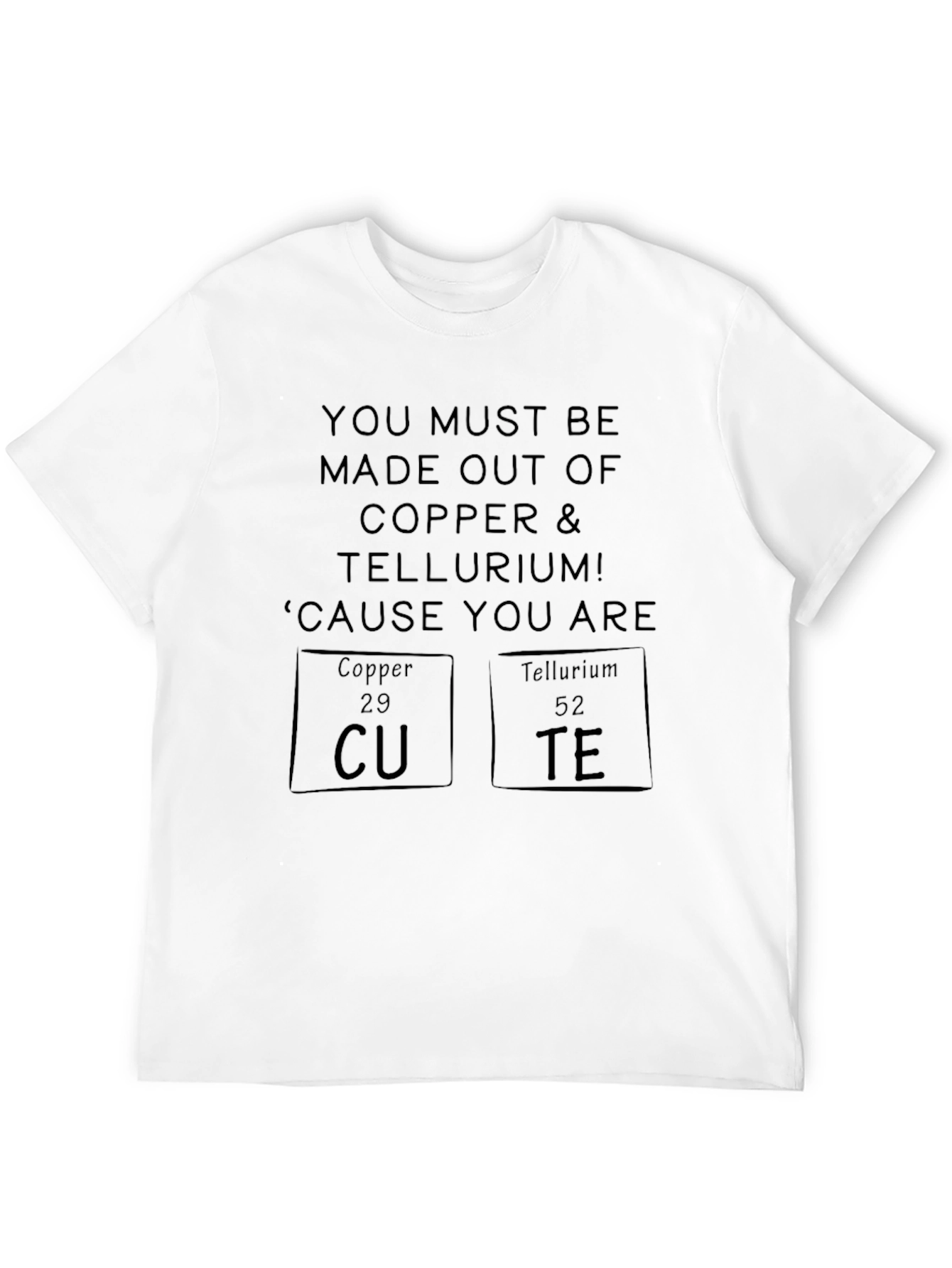 Cute Chemistry Pun T-Shirt - Copper & Tellurium Tee
