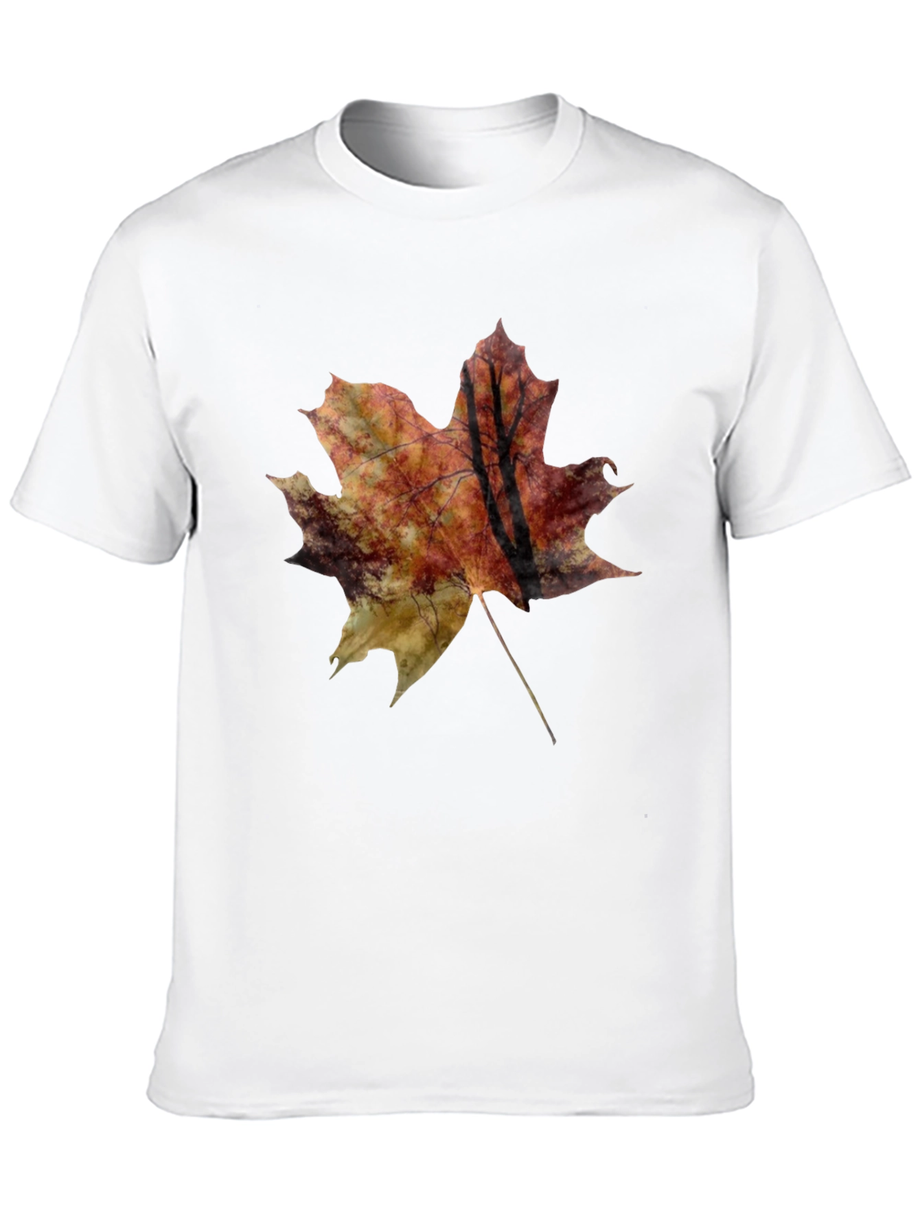 Autumn Leaf Graphic Tee - Unisex Black T-Shirt