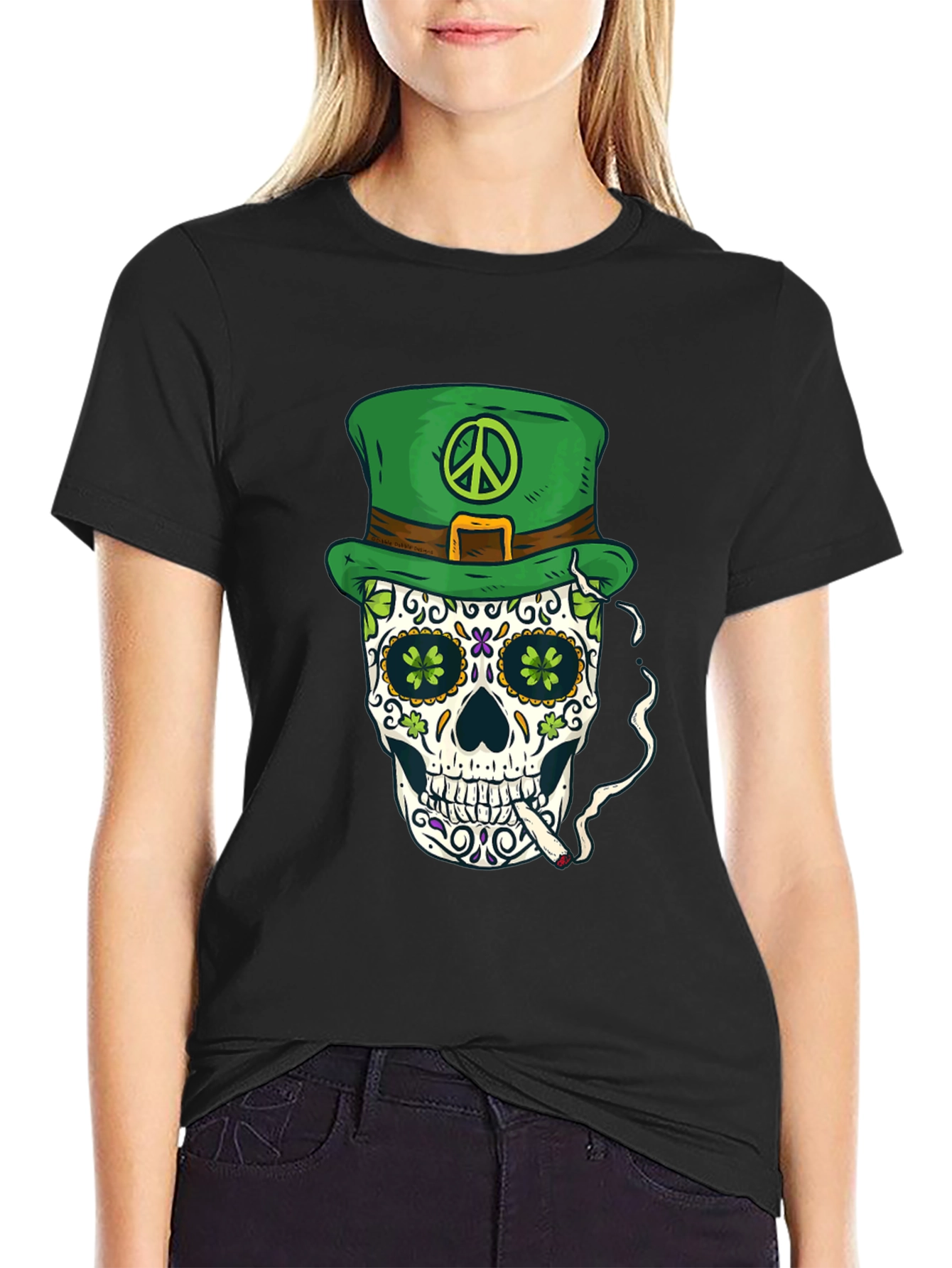 St. Patricks Day Skull T-Shirt