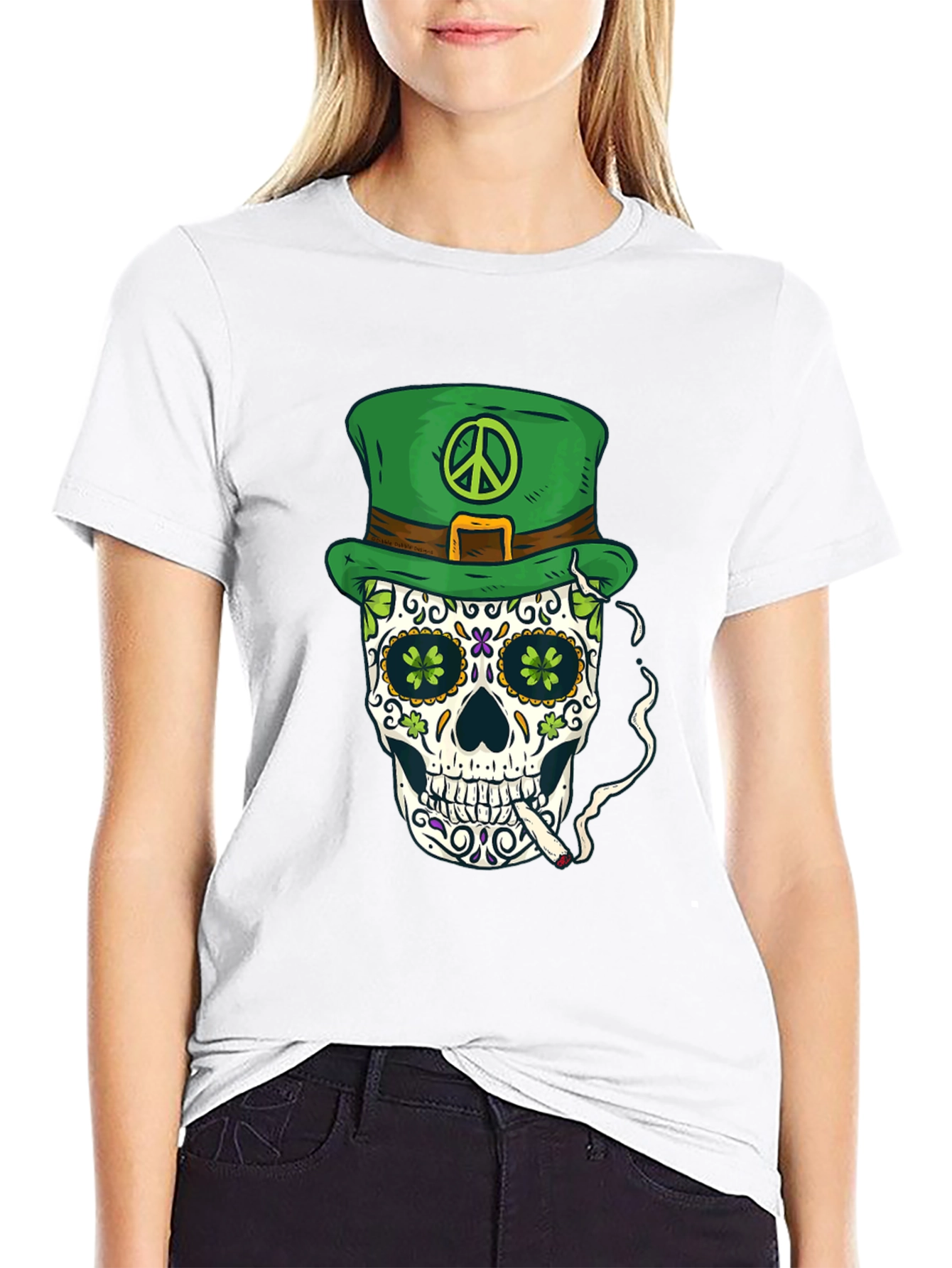 St. Patricks Day Skull T-Shirt