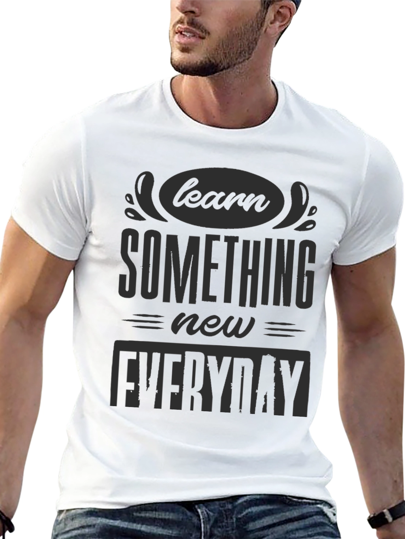 Learn Something New Everyday Black T-Shirt