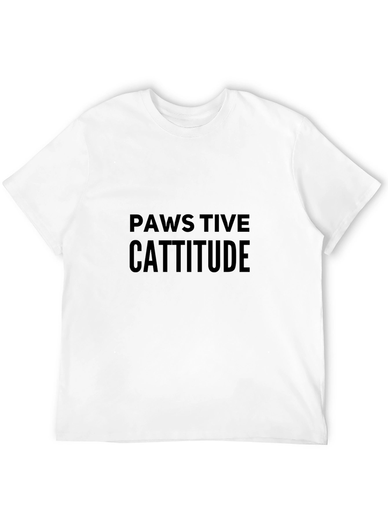 Pawsitive Cattitude Black Tee