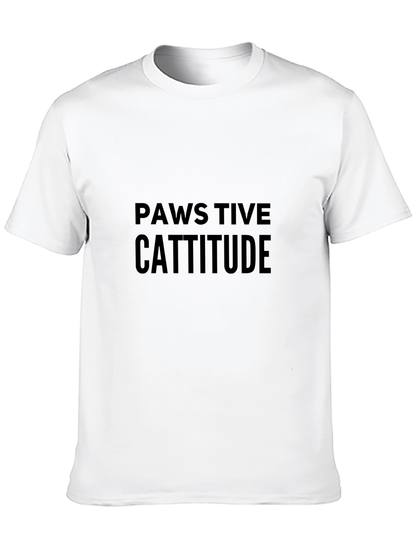 Pawsitive Cattitude Black Tee