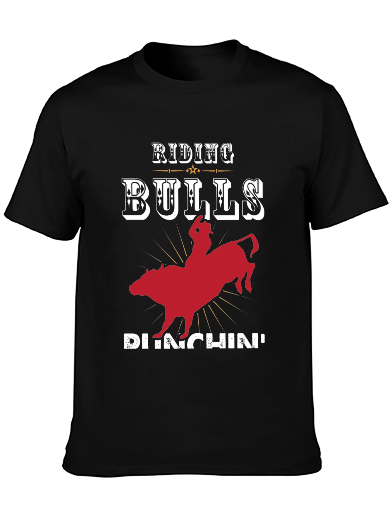 Riding Bulls Punchin Graphic T-Shirt