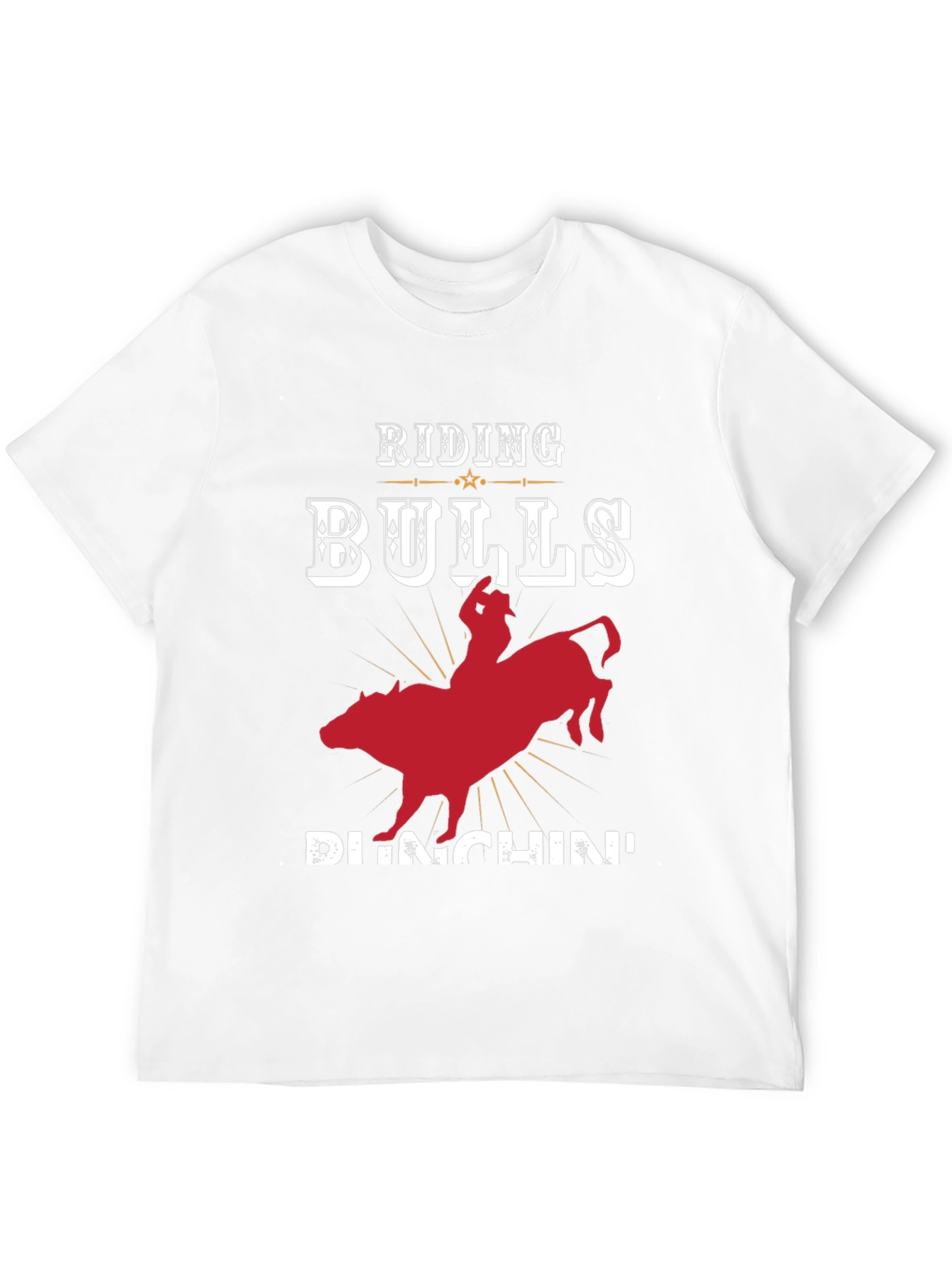 Riding Bulls Punchin Graphic T-Shirt