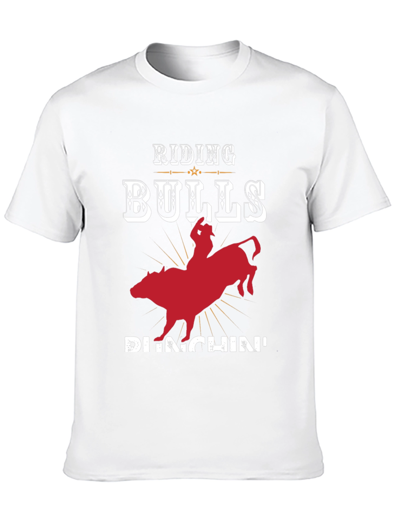 Riding Bulls Punchin Graphic T-Shirt