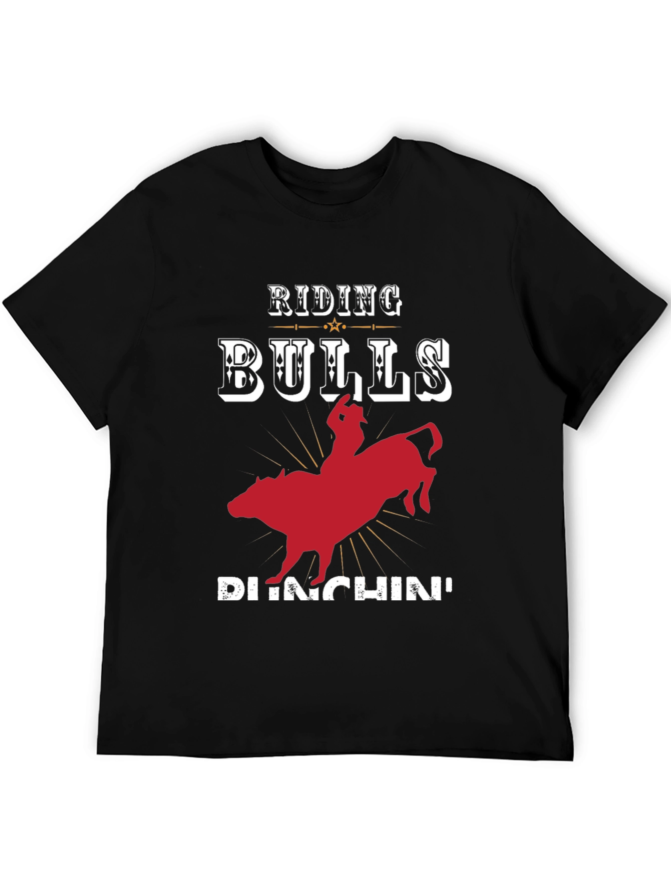 Riding Bulls Punchin Graphic T-Shirt