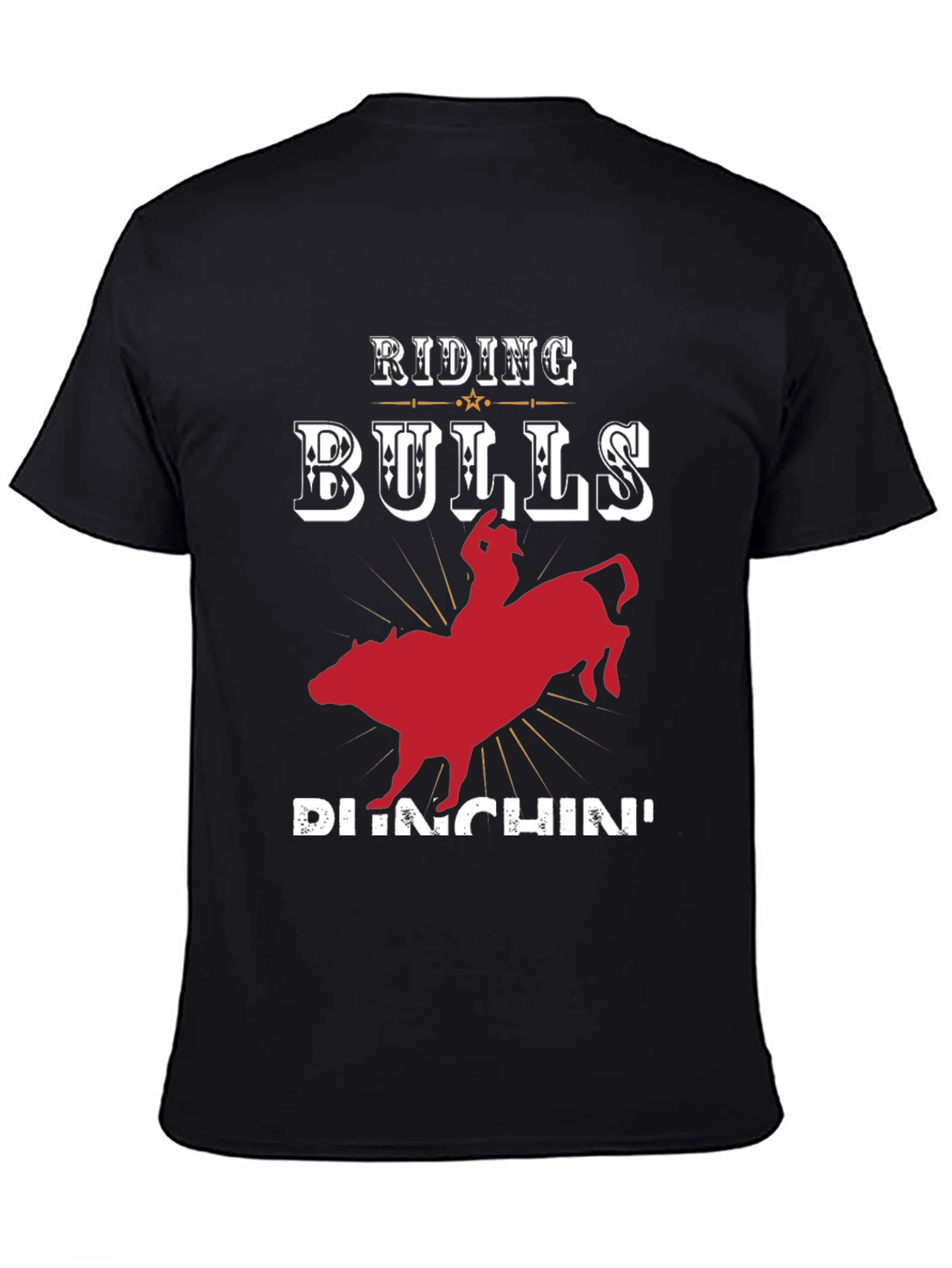 Riding Bulls Punchin Graphic T-Shirt
