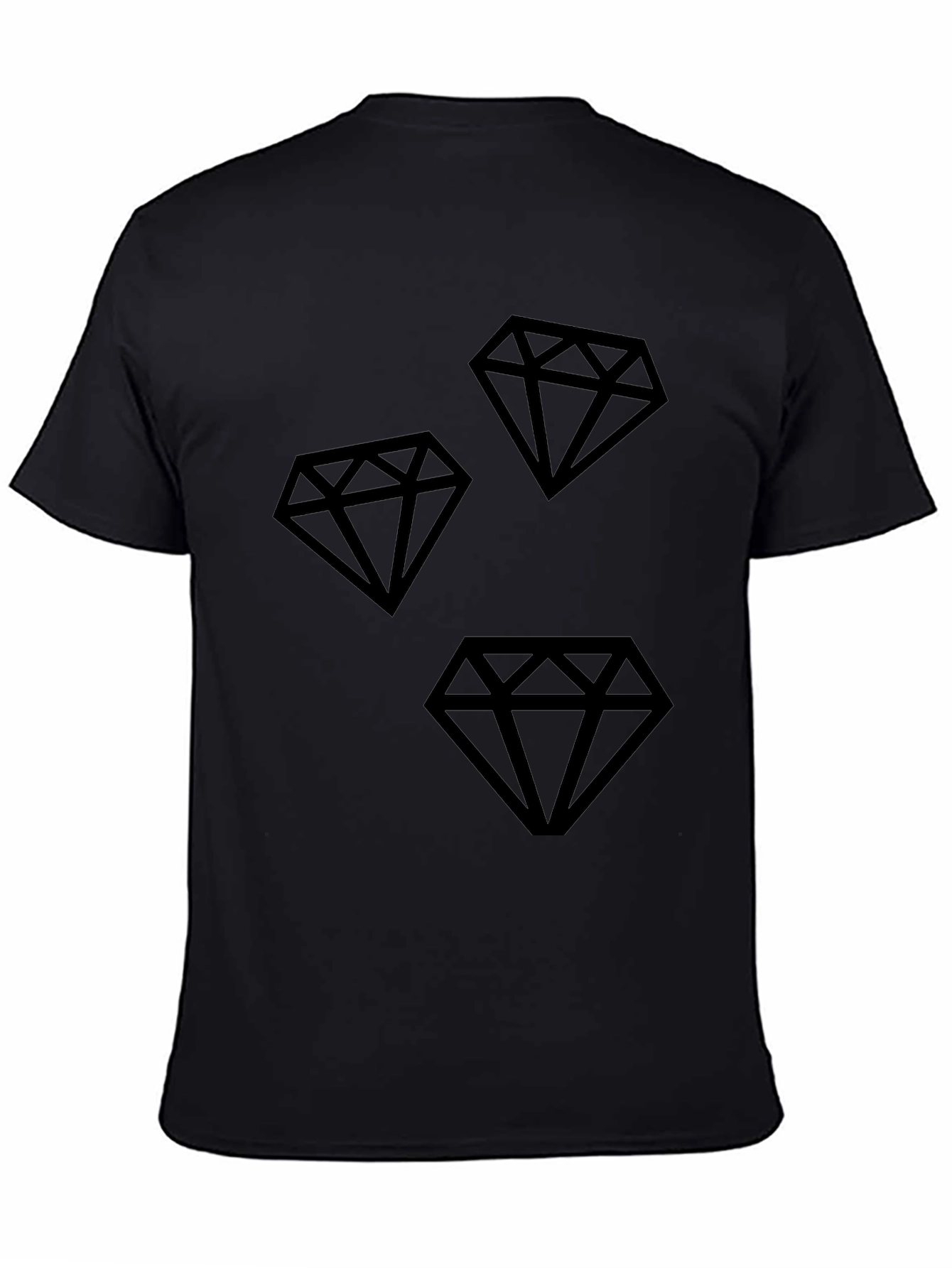 Mens Black Diamond Graphic T-Shirt