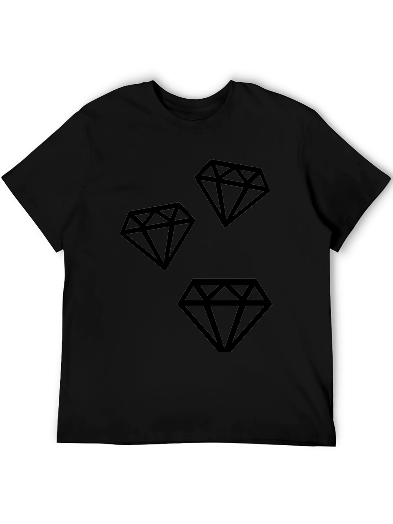 Mens Black Diamond Graphic T-Shirt