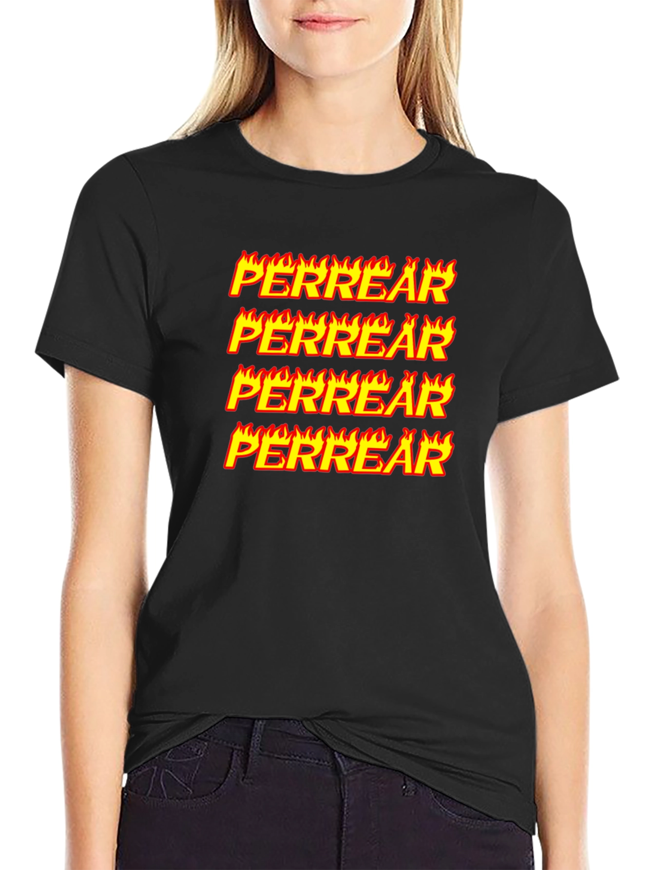 Perrear Flame Graphic T-Shirt - Unique Design