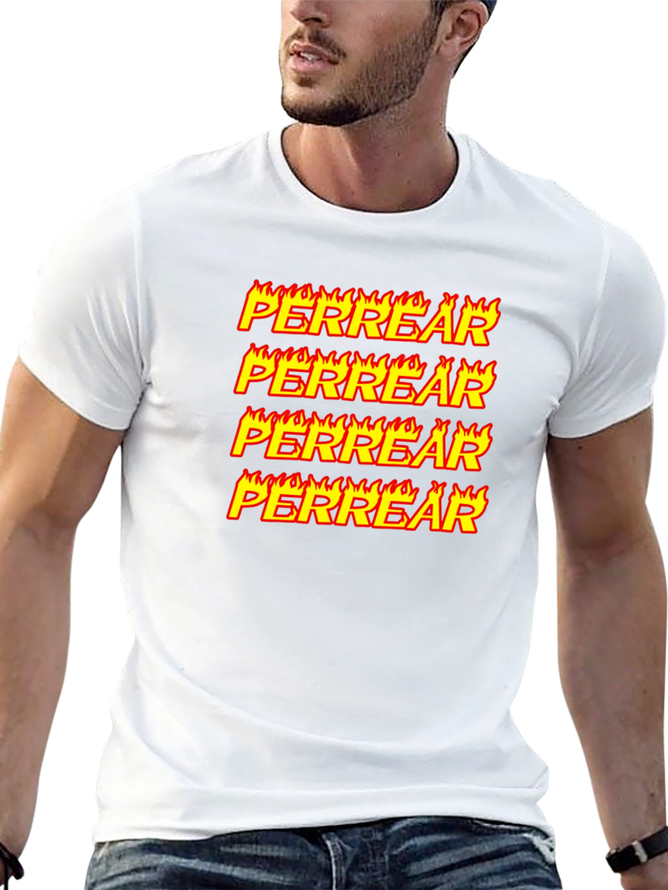 Perrear Flame Graphic T-Shirt - Unique Design