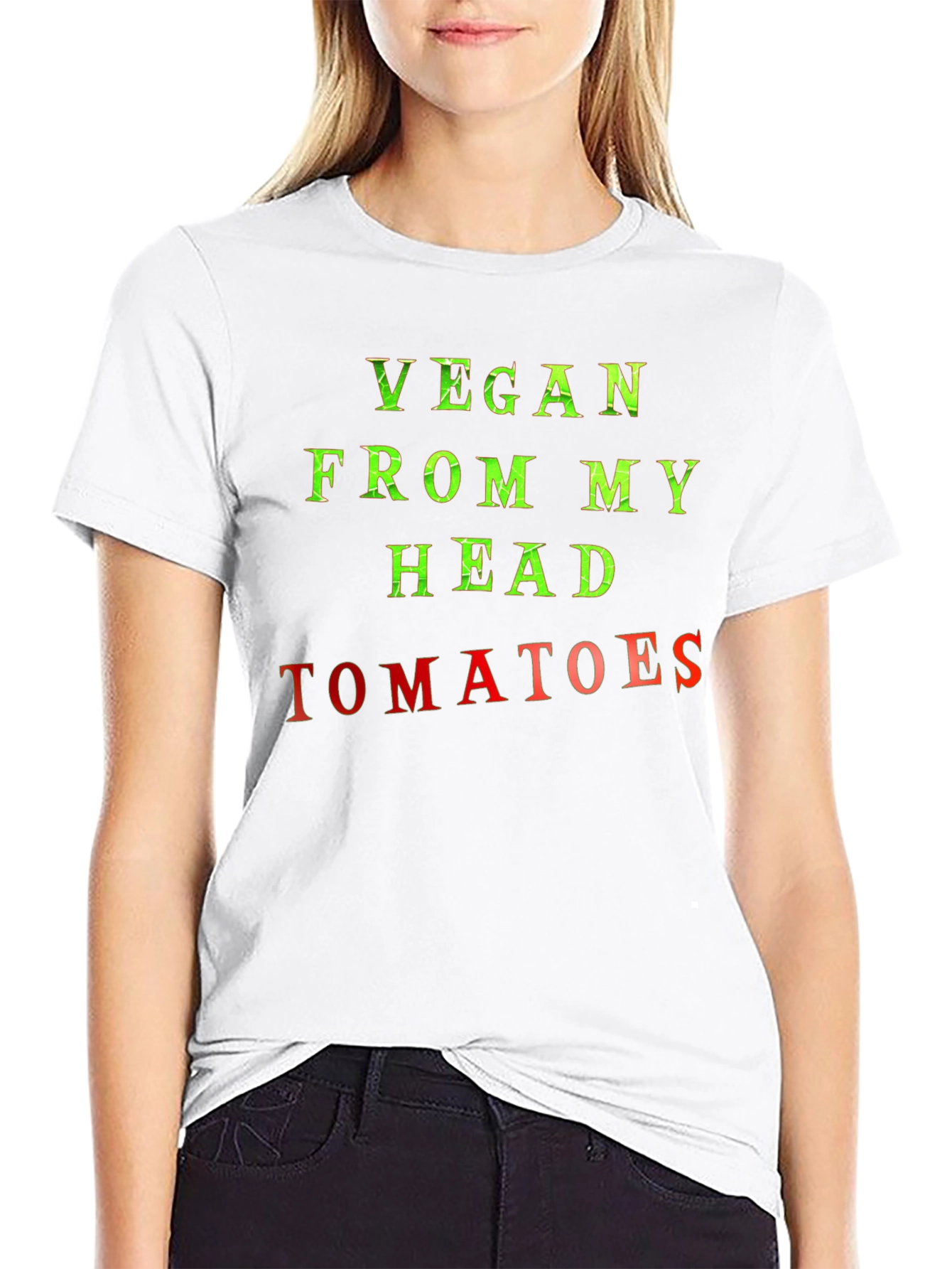 Vegan From My Head Tomatoes Graphic T-Shirt