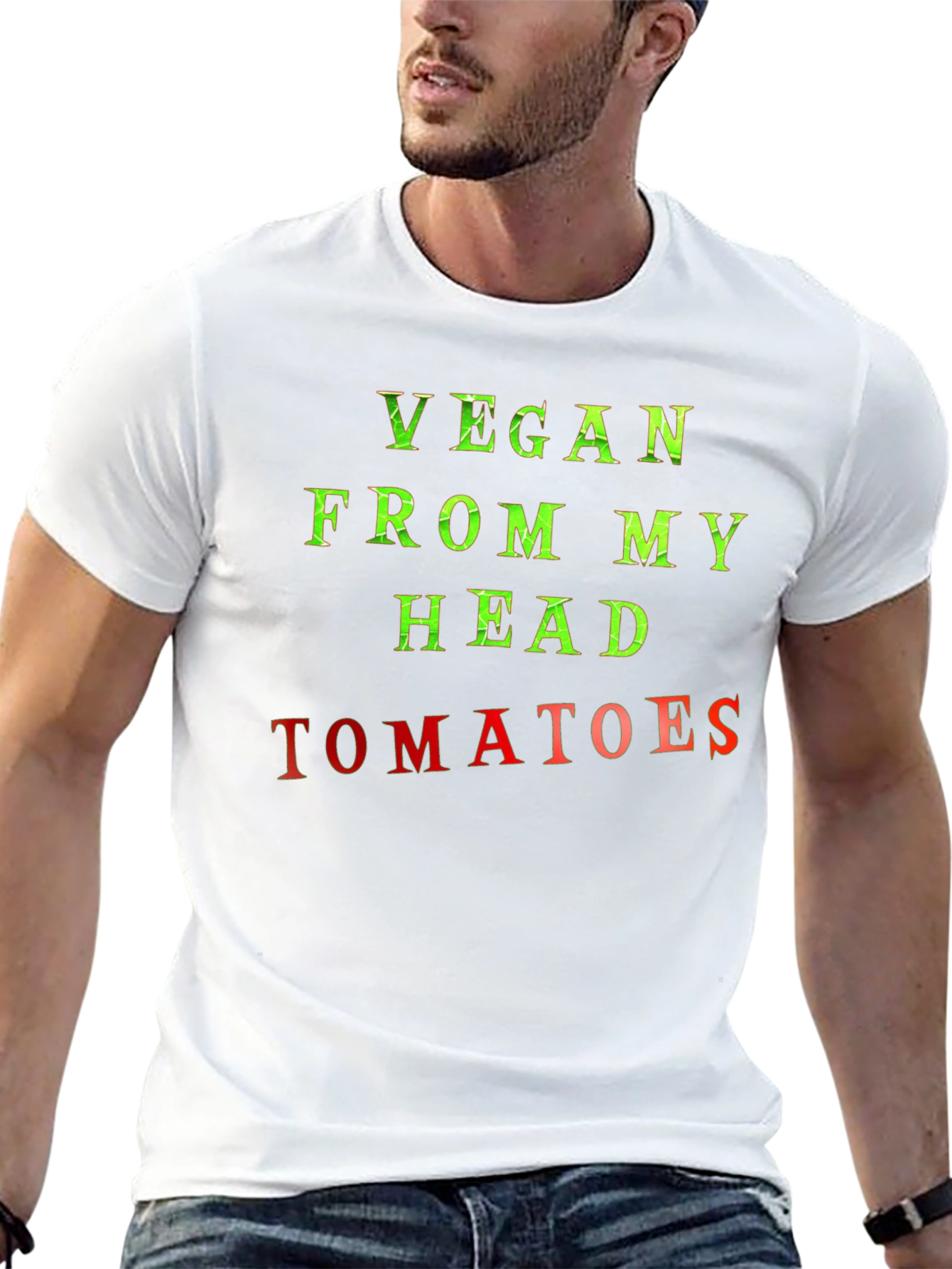 Vegan From My Head Tomatoes Graphic T-Shirt