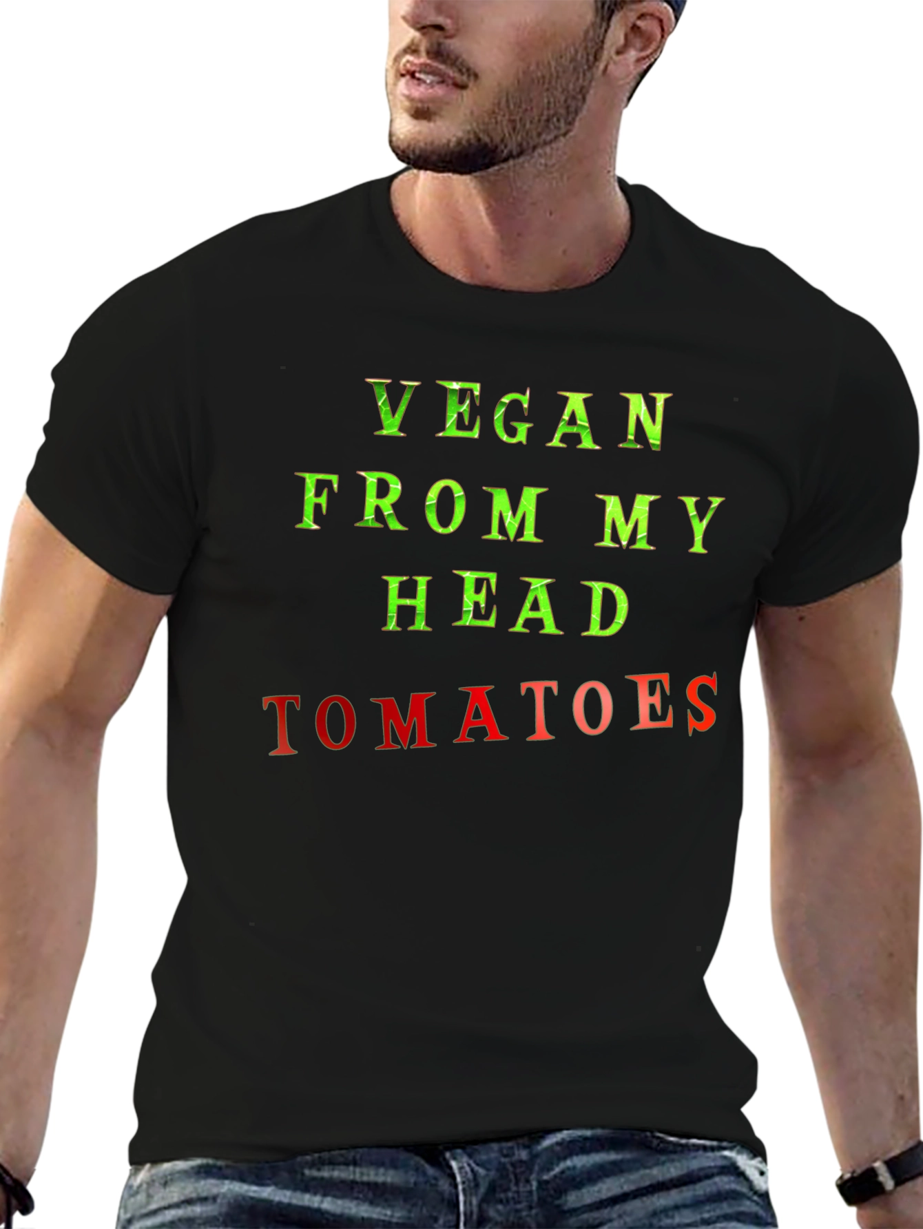 Vegan From My Head Tomatoes Graphic T-Shirt