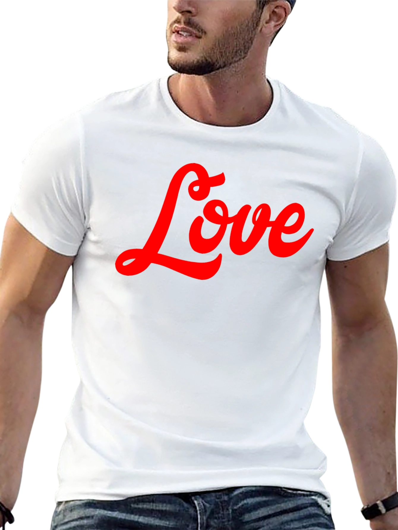 Love Script T-Shirt - Stylish Black Tee