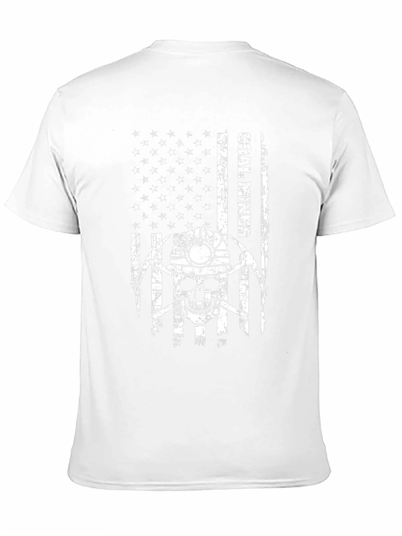 Coal Miner Skull Flag Graphic Tee