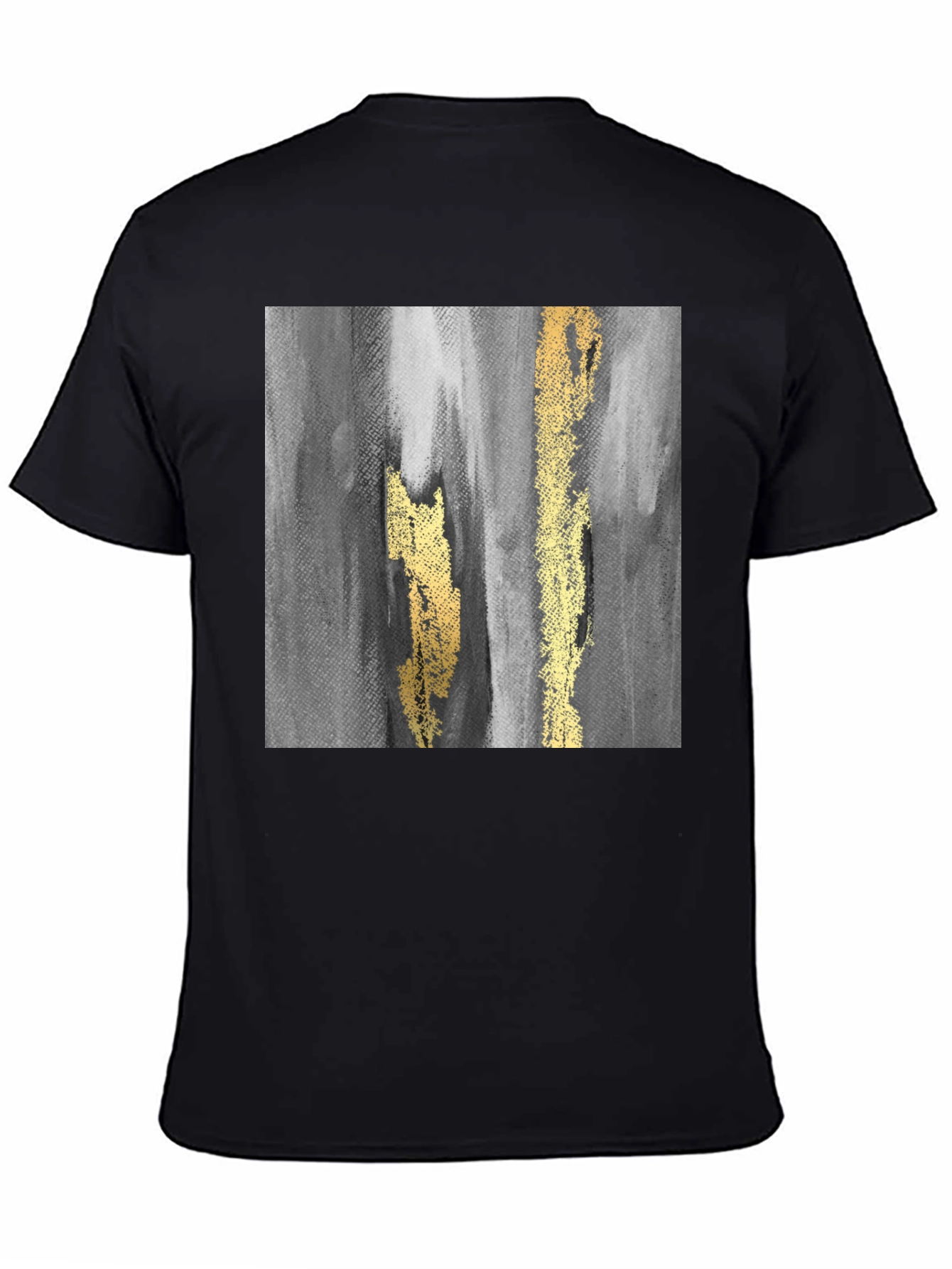 Abstract Art Graphic T-Shirt - Black