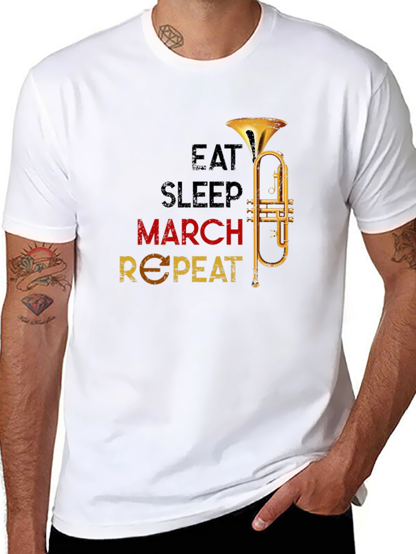 Eat Sleep March Repeat Trumpet T-Shirt