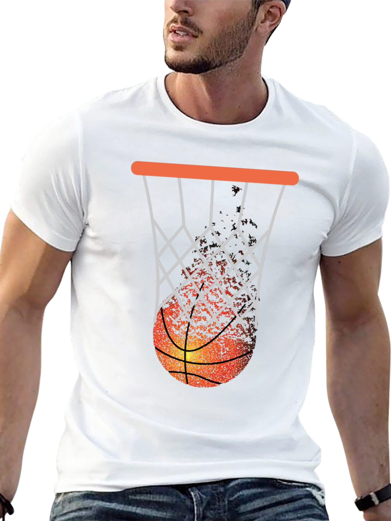 Basketball Hoop Graphic Tee