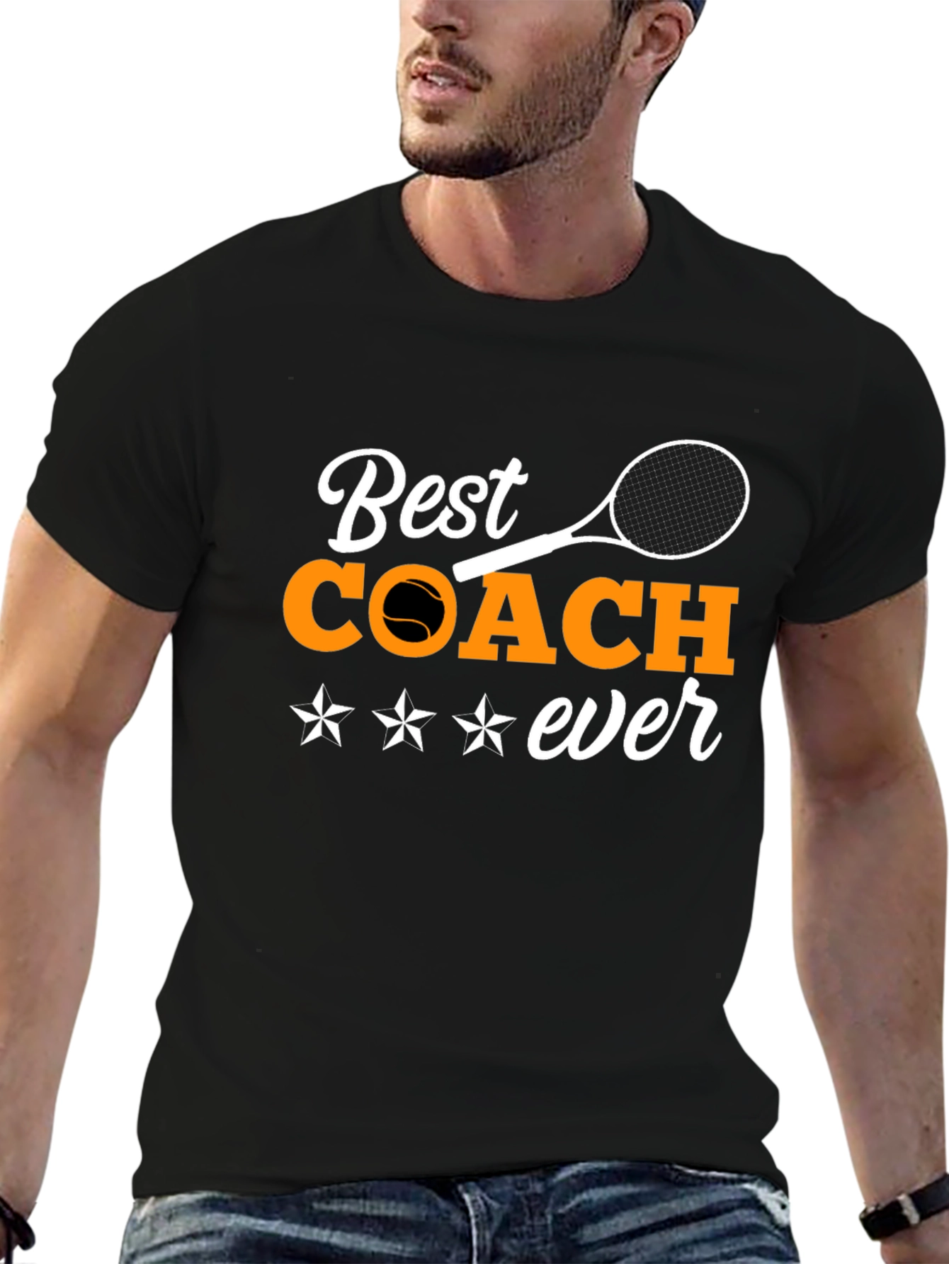 Best Coach Ever Graphic T-Shirt - Tennis Coach Gift