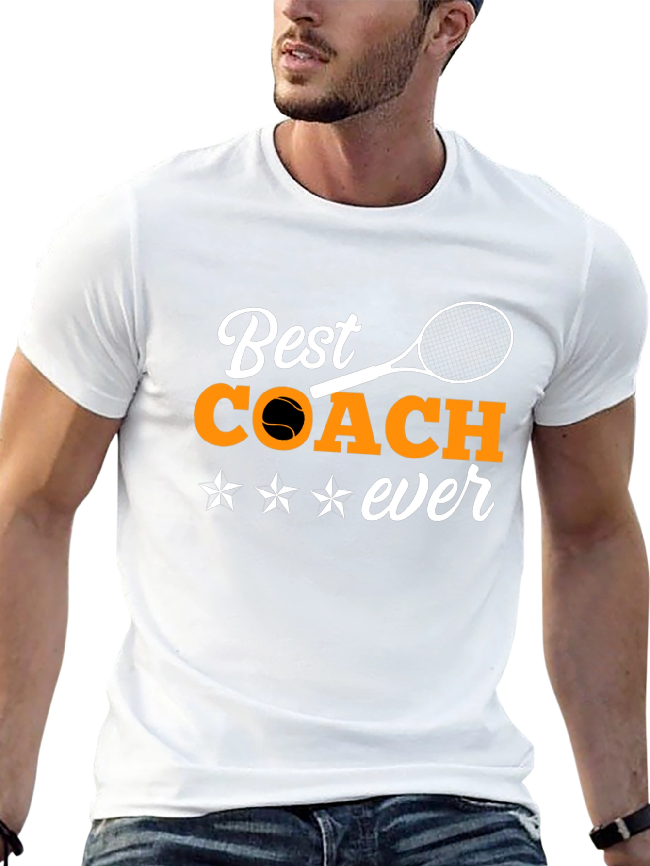 Best Coach Ever Graphic T-Shirt - Tennis Coach Gift