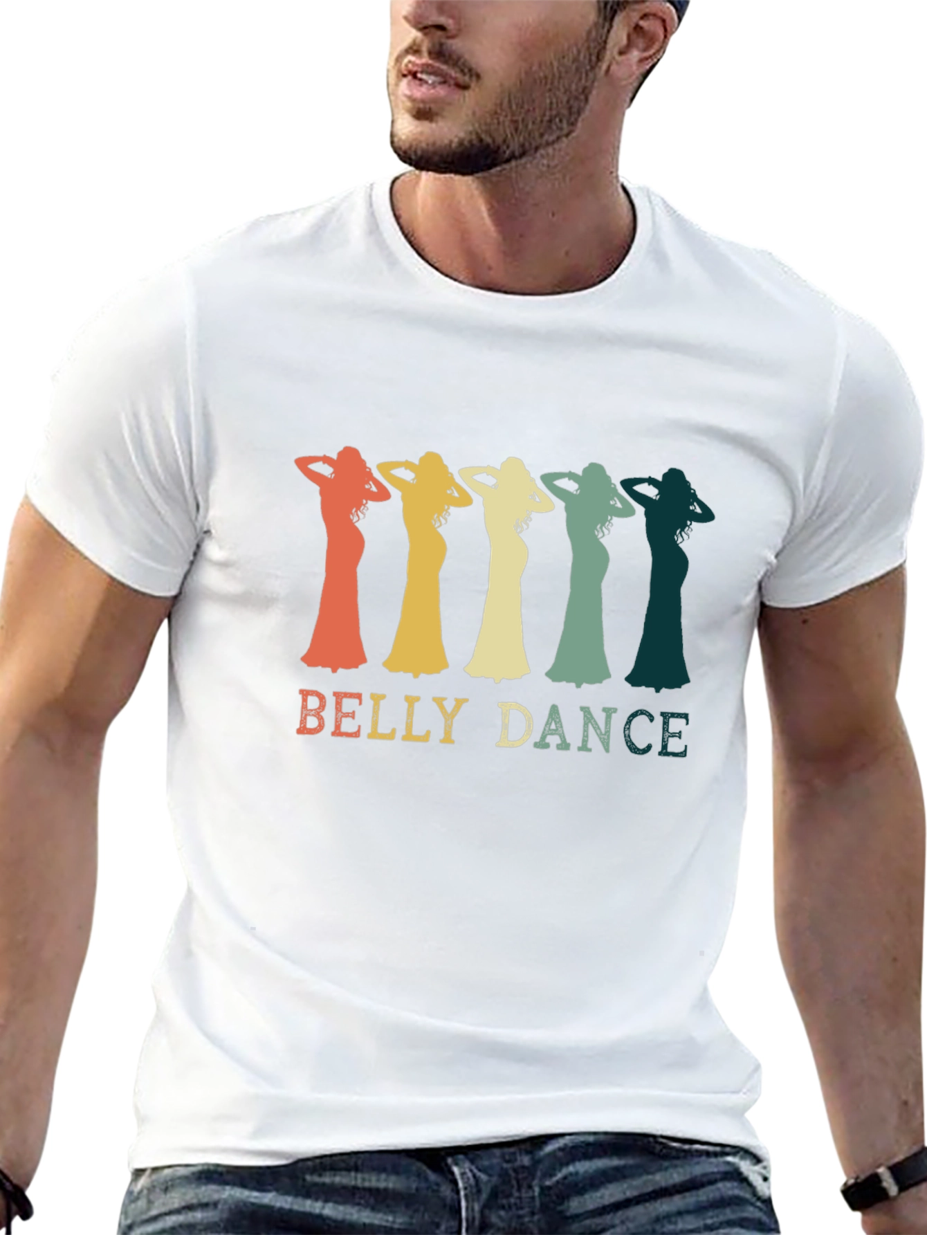 Retro Belly Dance T-Shirt - Black