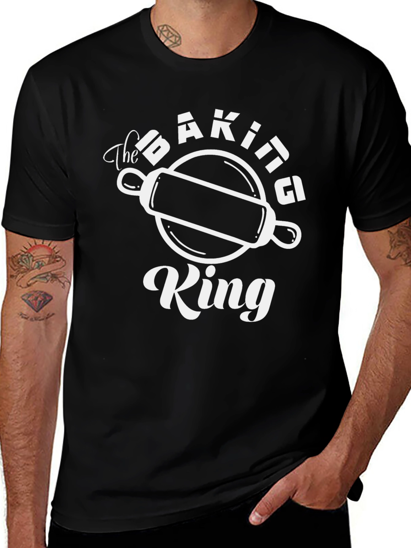 The Baking King T-Shirt - Black Graphic Tee