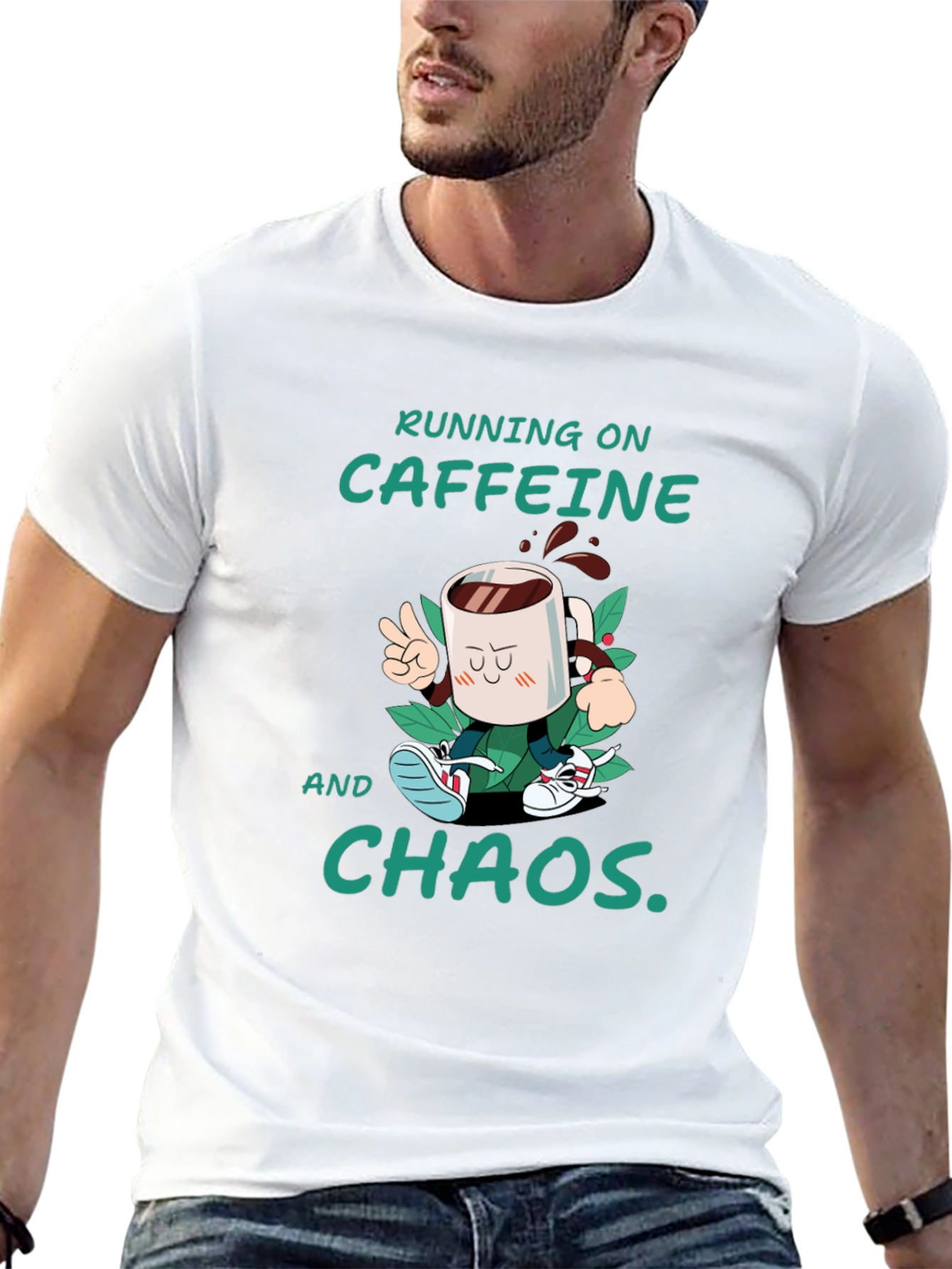 Caffeine & Chaos T-Shirt - Funny Graphic Tee