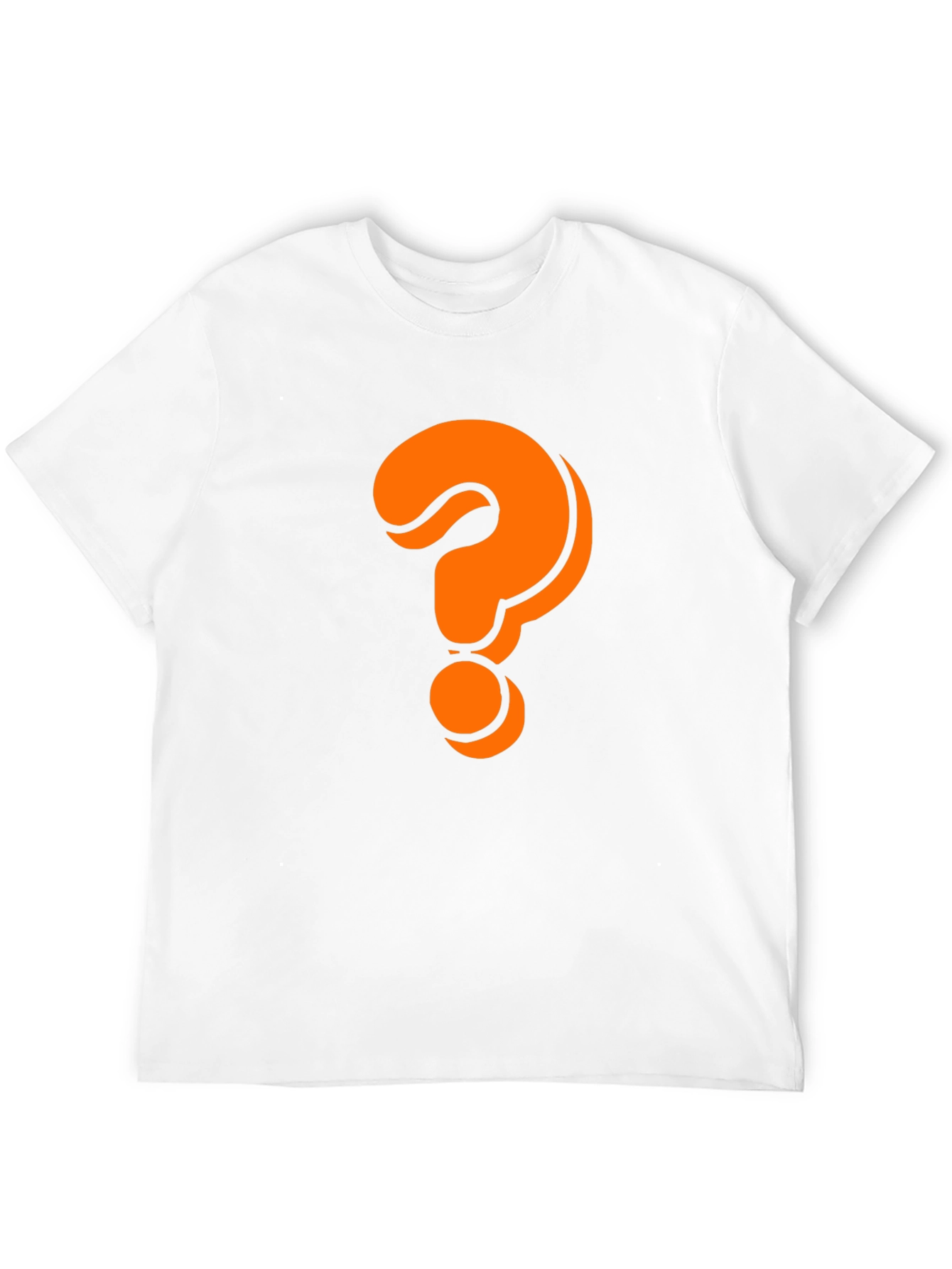 Mystery Black T-Shirt with Orange Question Mark