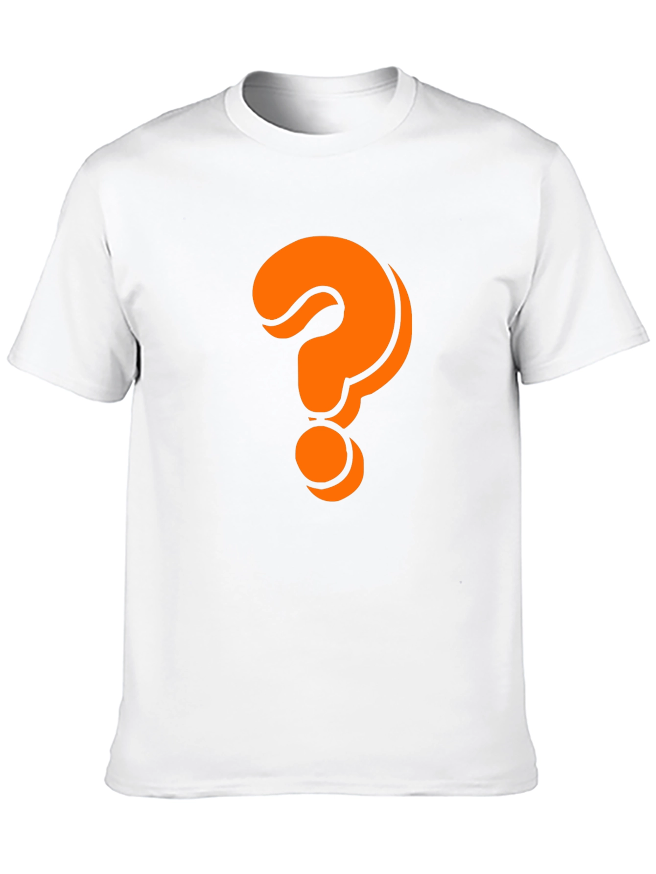 Mystery Black T-Shirt with Orange Question Mark