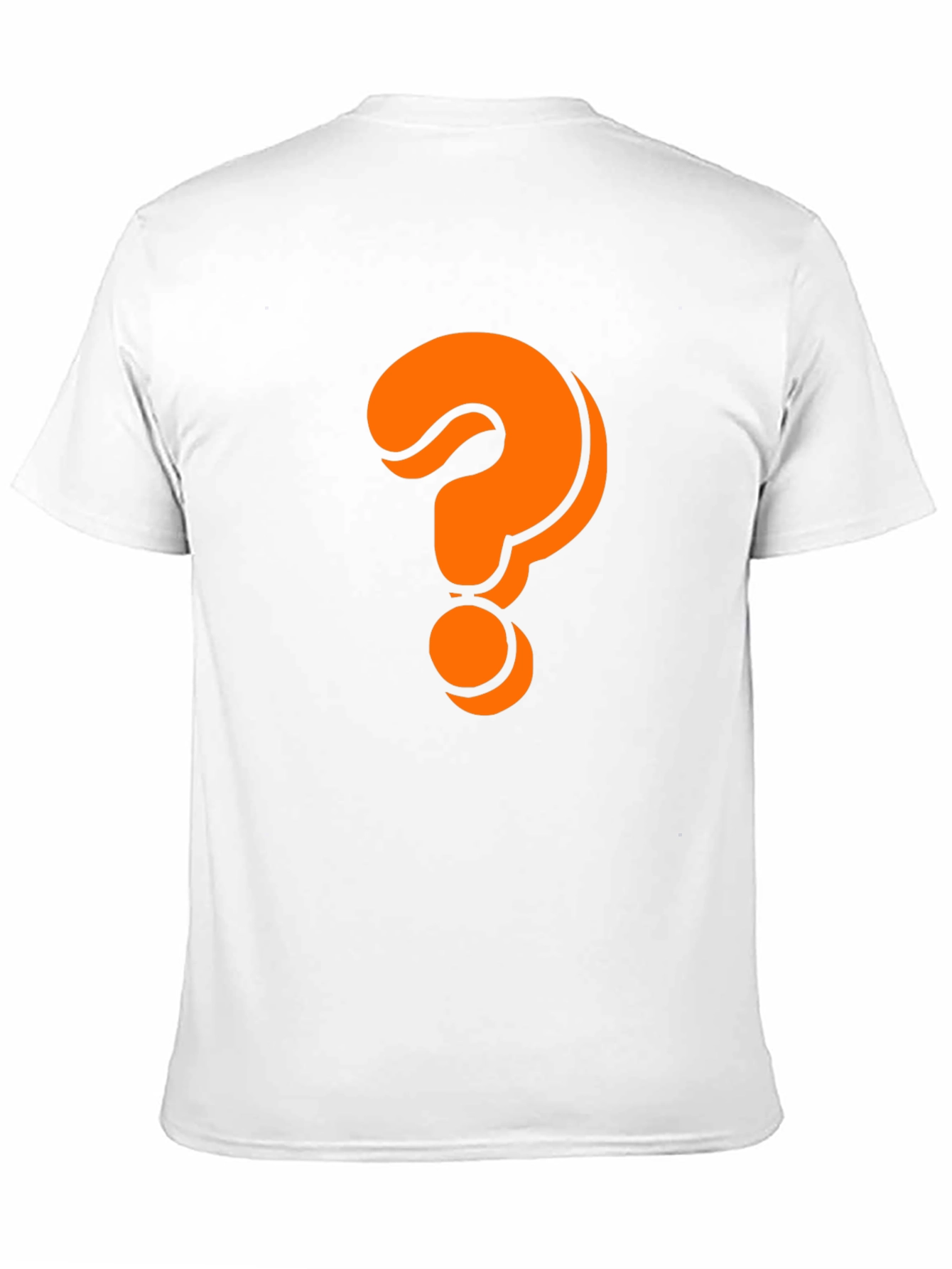 Mystery Black T-Shirt with Orange Question Mark