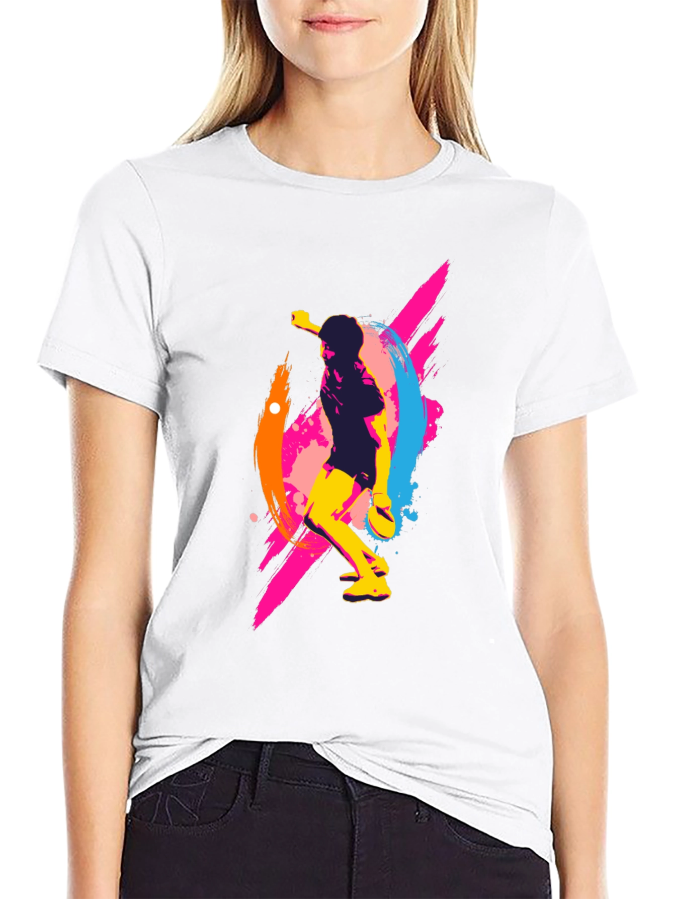 Vibrant Table Tennis Graphic Tee