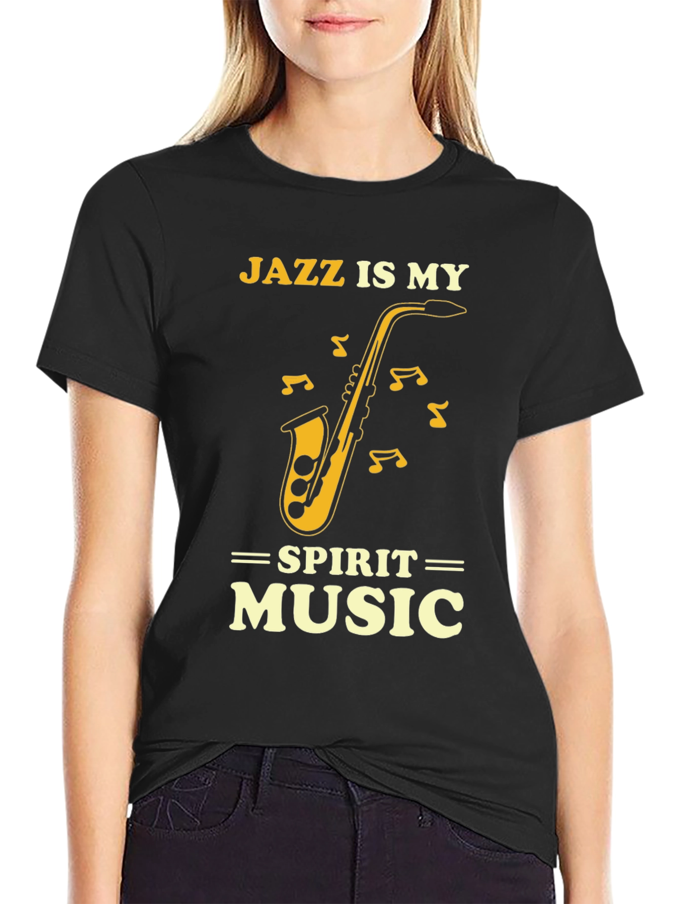 Jazz is My Spirit Music Saxophone Graphic Tee